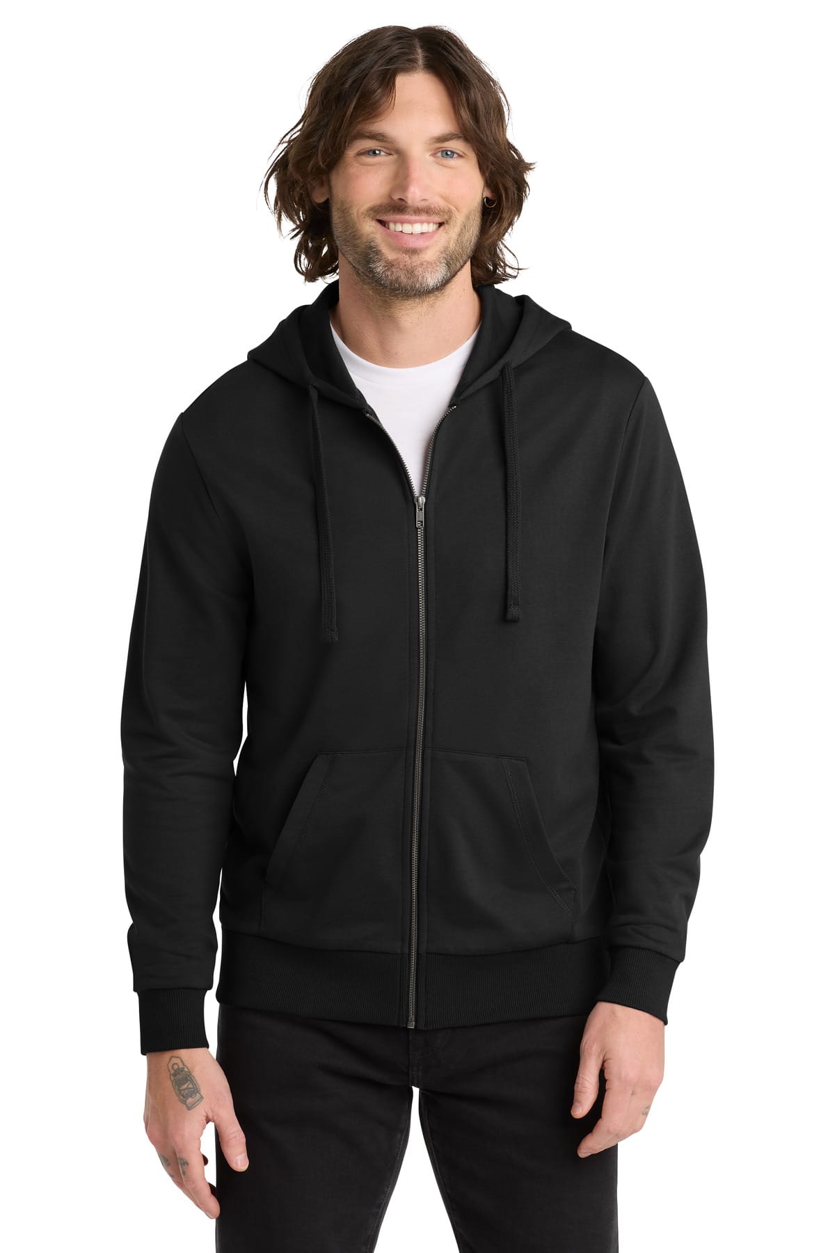 Allmade Unisex Organic French Terry Full-Zip Hoodie AL4002 — model front