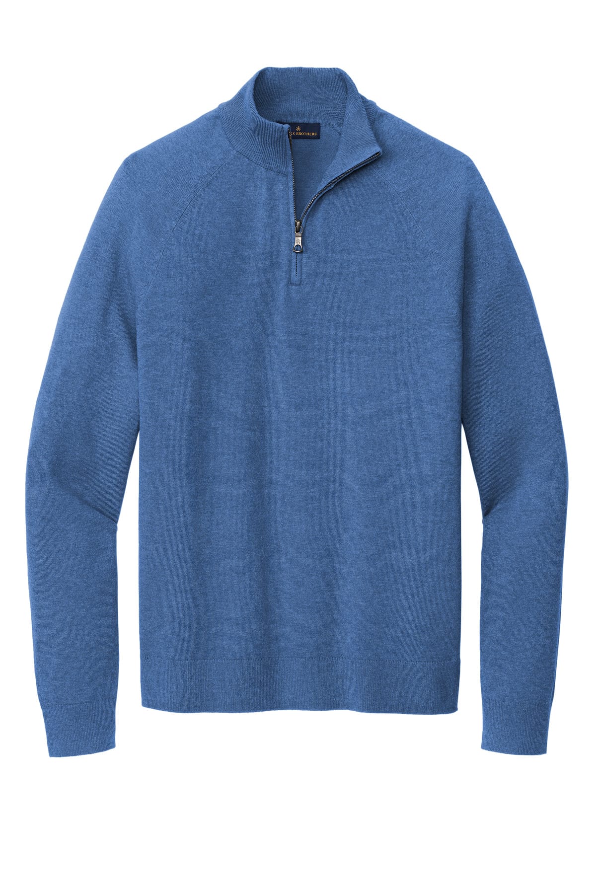 Brooks Brothers Cotton Stretch 1/4-Zip Sweater BB18402 — flat front